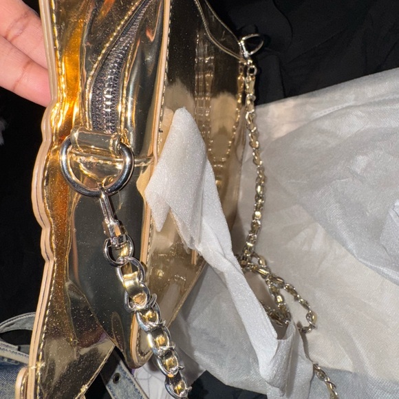 Dolls Kill Gold Art-Inspired Clutch - Picture 4 of 5